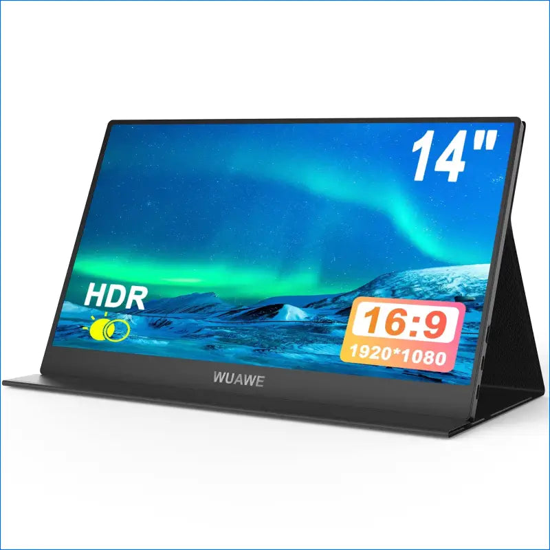 14-Inch Portable 1920x1080 Monitor with USB-C and HDMI Connectivity – External Travel Monitor for PC, Mac, and Mobile Devices - EgoGadgets