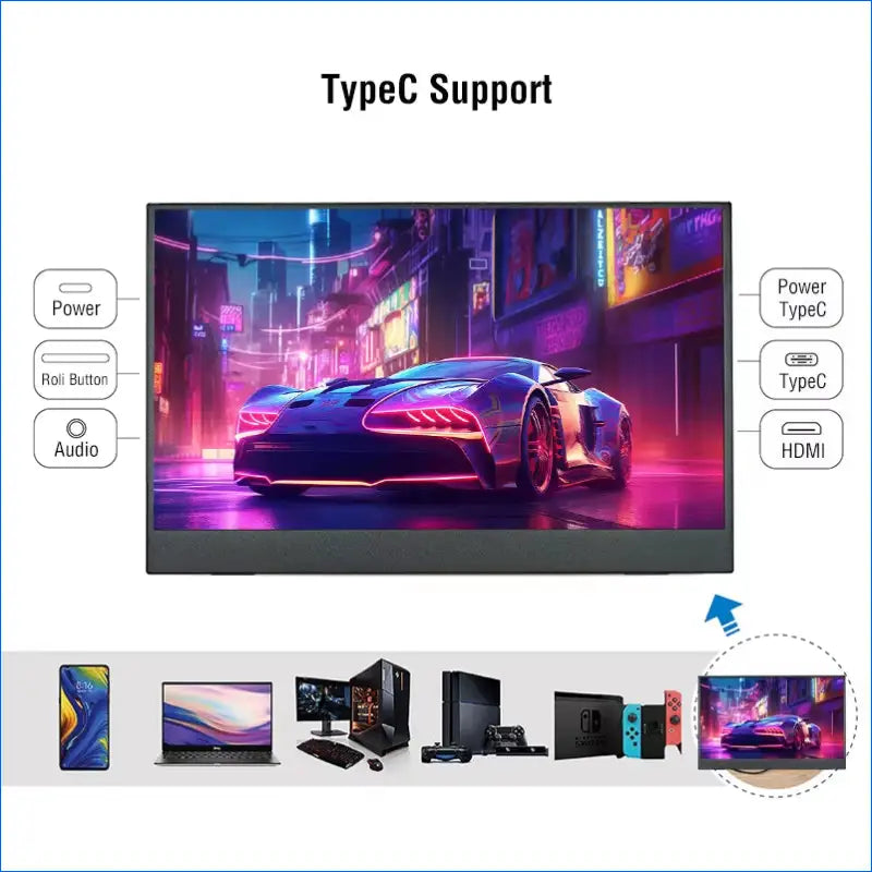 15.6-Inch Portable Touchscreen Monitor - 1080P HDR, 16:9 Aspect Ratio, Low Blue Light for Xbox, PS4/5, Nintendo Switch, Smartphones, and Laptop Extension - EgoGadgets