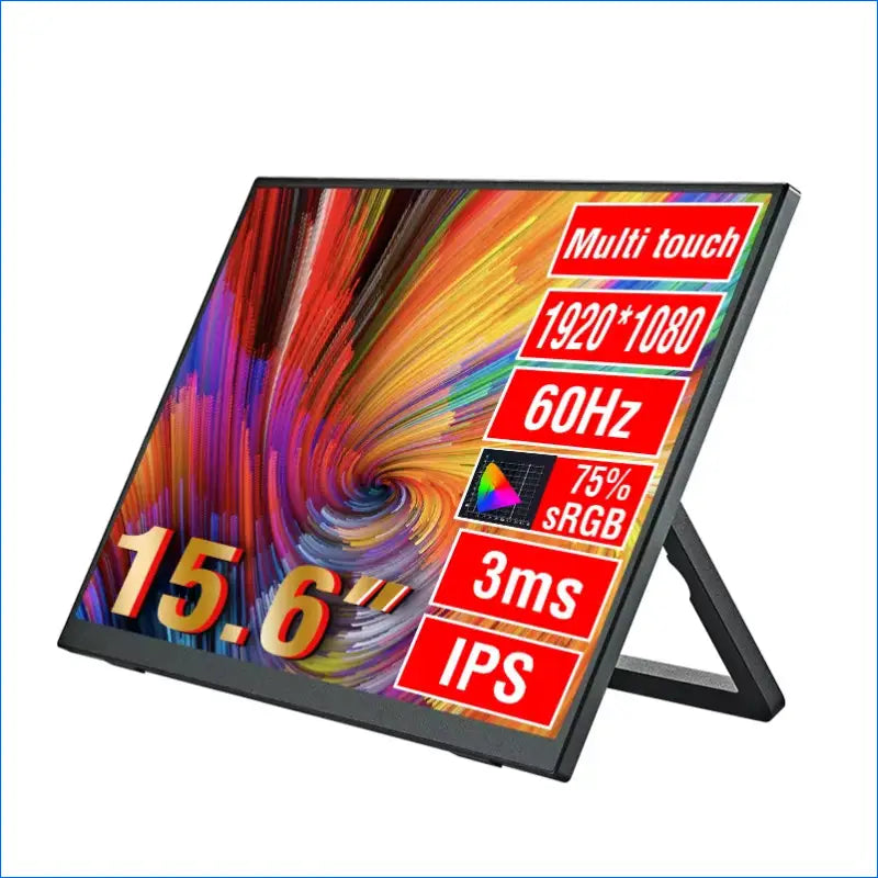 15.6-Inch Portable Touchscreen Monitor - 1080P HDR, 16:9 Aspect Ratio, Low Blue Light for Xbox, PS4/5, Nintendo Switch, Smartphones, and Laptop Extension - EgoGadgets