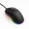 Black gaming mouse with RGB lighting.