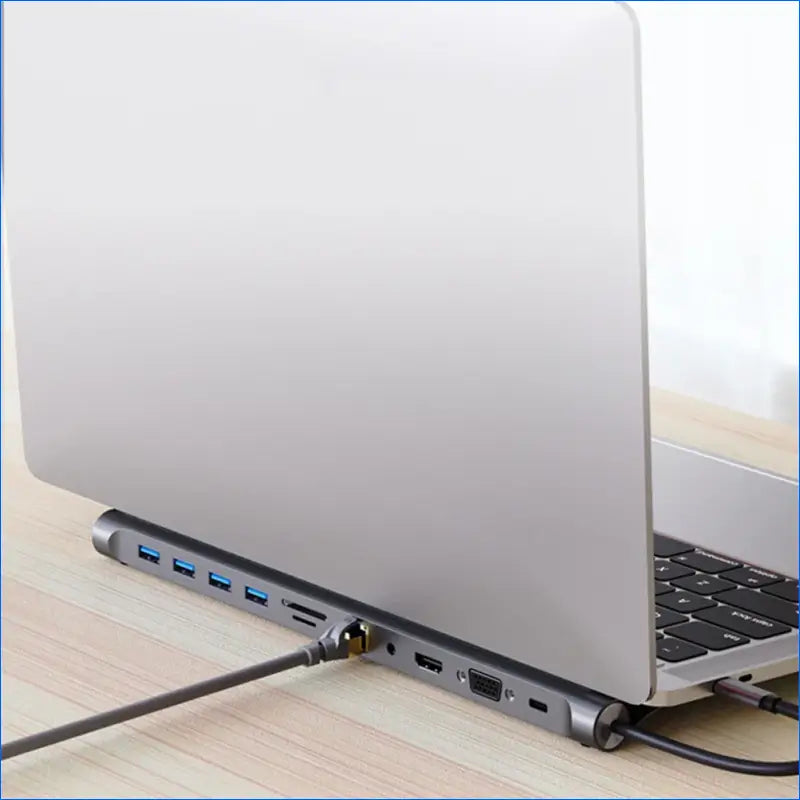 11-in-1 USB-C Docking Station with Triple Display and Multiport Adapter for Dell, Surface, HP, and Lenovo Laptops - EgoGadgets