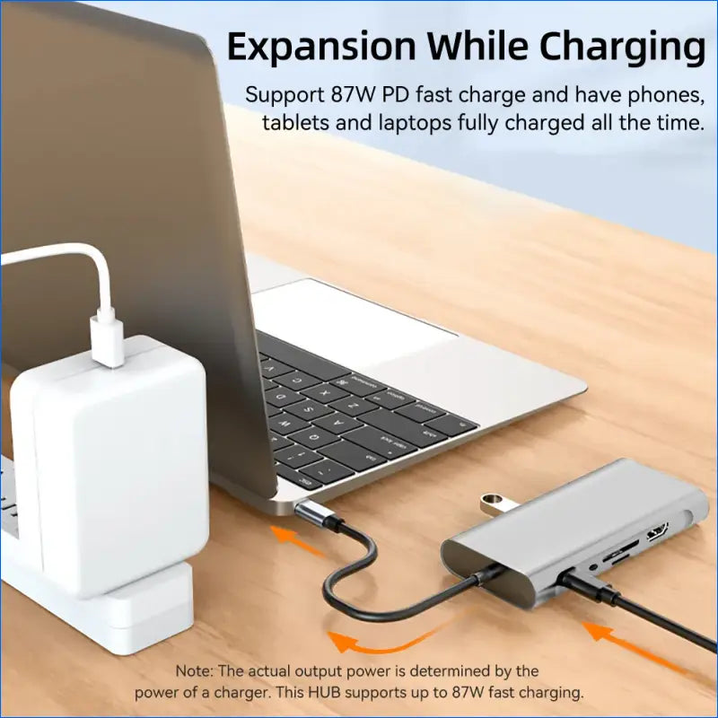 11-in-1 Type-C Docking Station with USB 3.0 Hub, 4K HDMI, VGA, PD, and RJ45 Network Adapter for Laptops and MacBooks - EgoGadgets